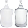 thumbnail image 1 of Cesta de lavandería, Cesta de almacenamiento de ropa emergente Bolsa de lavado plegable Bolsa de almacenamiento de juguetes colgantes con asa 2 piezas (gris + blanco, 41 * 30 cm, gancho de envío) ZefeiWu 8390614023949, 1 of 1