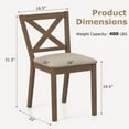 thumbnail image 3 of Costway Dining Chair Set of 2 Upholstered Seat & Breathable X-shaped, 3 of 9