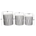 thumbnail image 4 of DecMode Bohemian Banana Leaf Storage Basket, 21", 21", 19"H, White, 3 - Pieces, 4 of 9
