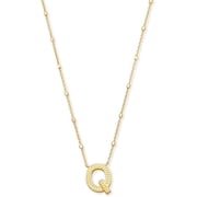 Kendra Scott Letter Q Pendant Necklace Gold Metal