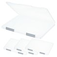 thumbnail image 1 of Uxcell Clear A4 File Portable Project Case with Buckle Plastic Storage Box for 8.5" x 11" Letter Paper Scrapbook Paper Storage Boxes, 4Pcs, 12.2"x9.1"x0.8", Light Gray, 1 of 6
