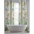 thumbnail image 5 of Vintage Window Grilles Sheer Curtains 96 Inches Long 2 Panels Dragonfly Butterfly Floral Flower Light Filtering Semi Sheer Window Curtains Drapes for Bedroom Living Room 52"x96", 5 of 7