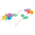 thumbnail image 3 of HOT! 10Pcs Wooden Stick Pinwheels,Windmill Pinwheels DIY Set for Kids Toy Garden Lawn Decor, 3 of 4