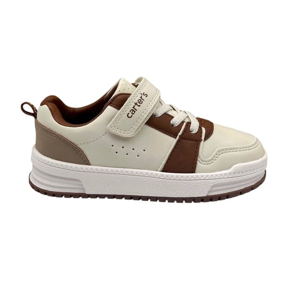 Carters Tonie Toddler Boys Slip-on Casual Sneakers Size 8 Cream Brown Tan Shoes