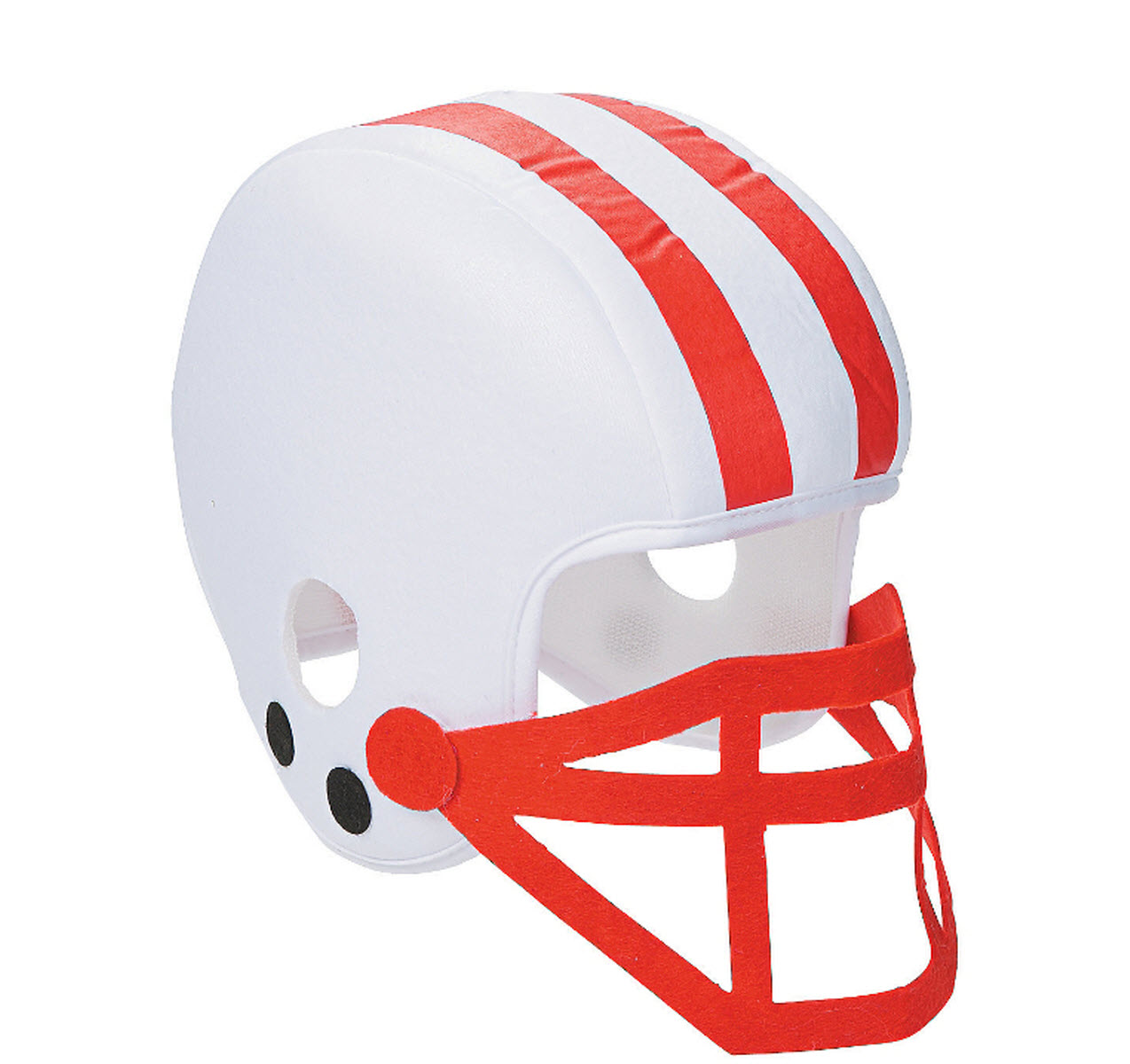 white and red football helmet