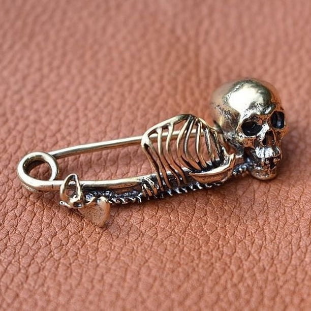 Hot6sl Ofertas y Liquidaciones Broche de Calavera Mística, Broche de Solapa de Calavera Único y Elegante Diseño Económico de Estilo Punk, Aspecto Llamativo, Misterio y Modernidad.