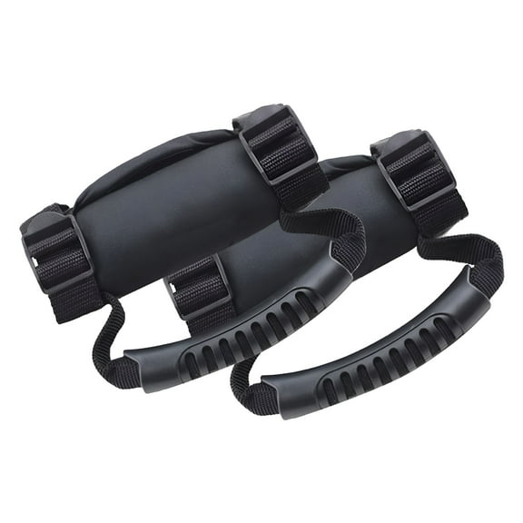 MELIVO 2 Pcs Roll Cage Bar Handle Passenger Roll Bar Handle Hand Grips Accessory Universal Safe Riding Grab Handle Safety Strap for ATV UTV