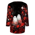 thumbnail image 6 of Womens Casual Halloween 3/4 Sleeve Crew Neck Tee Shirts Pumpkin Shirts Thanksgiving Fall Tops, 6 of 7