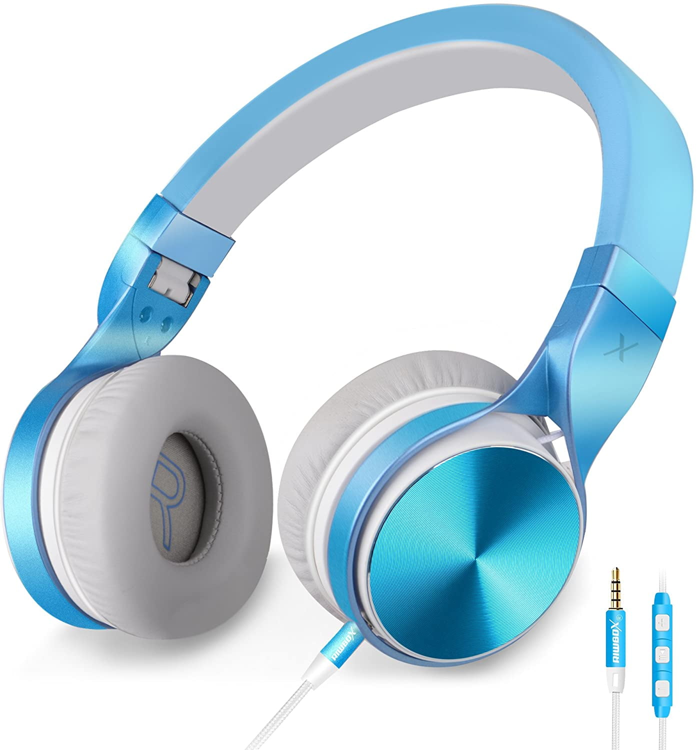 Headphones, in5 Headphones with hone and Volume Control Folding