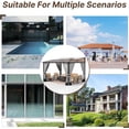thumbnail image 5 of Gotland 10FTx28FT Outdoor Wall-Mounted Hardtop Pergola, Metal Frame Gazebo with Sloping Sun Panel Roof and Double Curtains for Patio, Garden, Lawn, Grey, 5 of 8