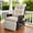 Beige, variant on COMLAX FIELD Outdoor Wicker Recliner with Adjustable Back and Footrest, Rattan Reclining Lounge Chair
