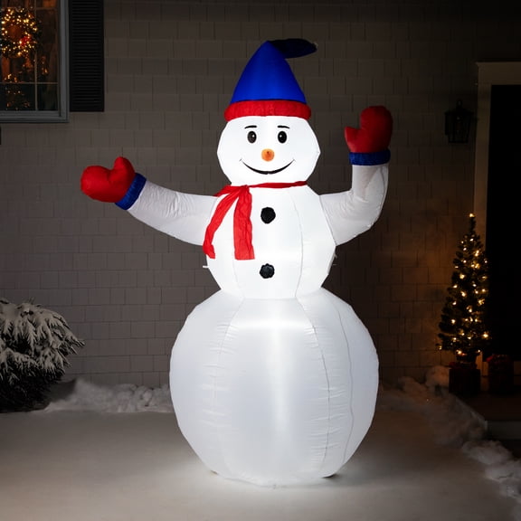 Northlight LED Lighted Waving Inflatable Snowman Outdoor Christmas Decoration - 8'