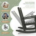 thumbnail image 6 of WestinTrends Malibu 3-Piece Kids Outdoor Rocking Chairs Set With Kids Square Side Table, Gray, 6 of 14