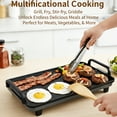 thumbnail image 3 of Electric Griddle with Nonstick Cooking Surface, Tabletop Grill for Breakfast, Black, 3 of 18