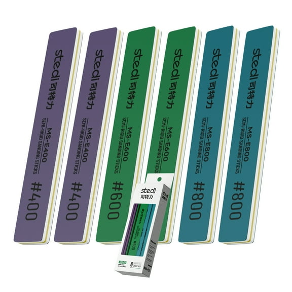 Stedi Sanding Sticks - Hobby Making Tools, Polishing Sanding Sticks for Gundam Repairing, Plastic & Miniature Model 6PCS