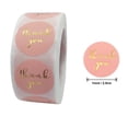 thumbnail image 2 of 500pcs/roll Pink Paper Label Stickers Gold Thank You Sticker Scrapbooking for Wedding Gift Card Packaging Stationery Sticker heqiyong LED, 2 of 2