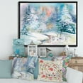 thumbnail image 2 of Designart 'Snowy River With Winter Landscape' Traditional Framed Canvas Wall Art Print, 2 of 5