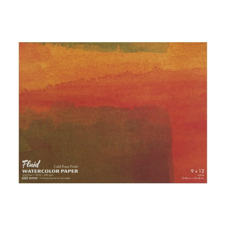 UPC: 0696844809123 | Fluid Easy-Block Watercolor Paper Block – 9  x 12   15 Sheets