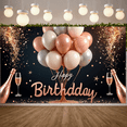 thumbnail image 4 of Sparkling Champagne Birthday Banner Celebration Balloons Party Backdrop Happy for Birthday Party Event Decoration Indoor, 4 of 9