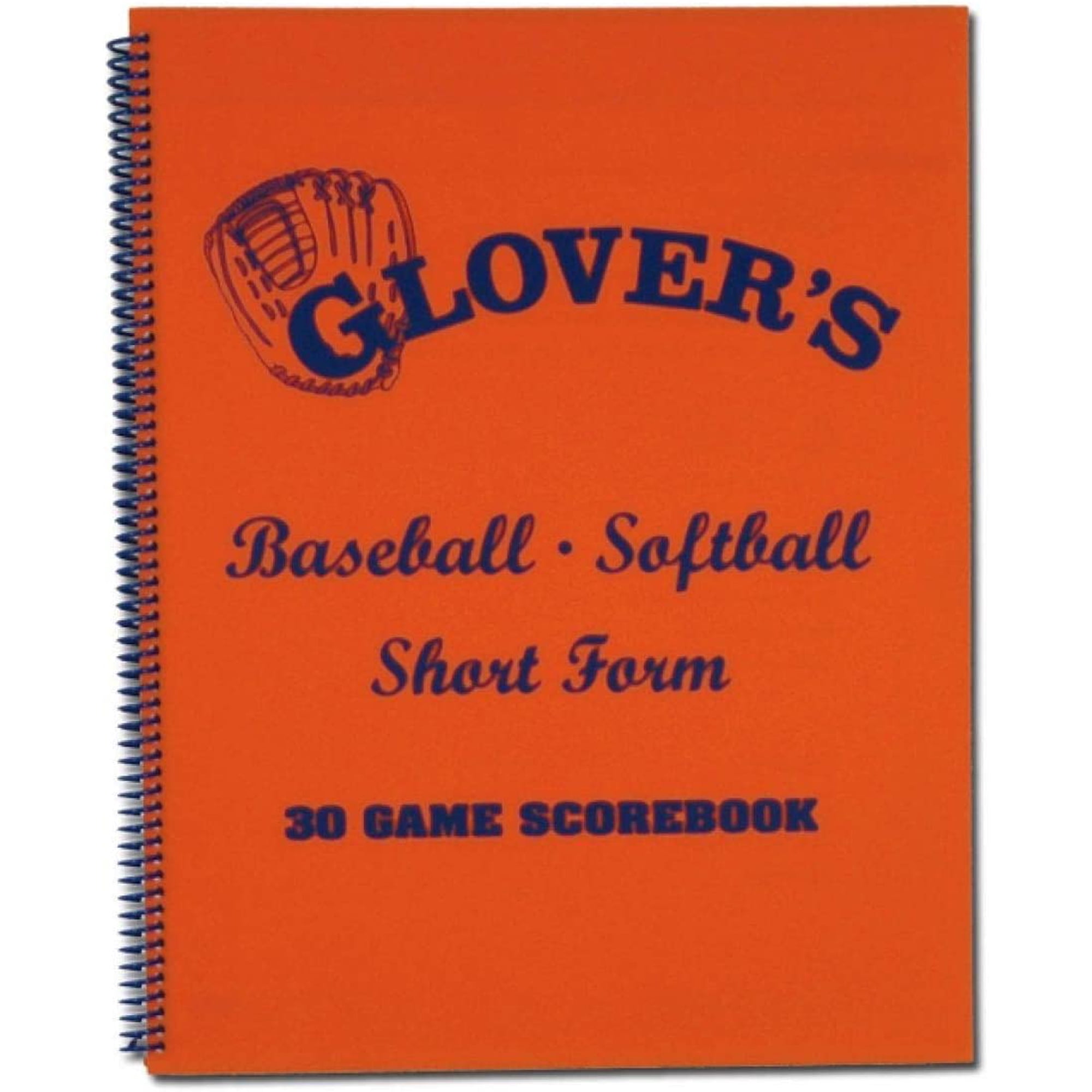 Glover's Scorebooks Short Form Baseball/Softball Scorebook 30 Games