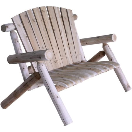 Lakeland Mills 4-Foot Cedar Log Love Seat, Natural