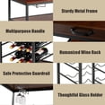 thumbnail image 7 of Gymax 3 Tier Storage Kitchen Trolley Bar Serving Cart w/Wine Rack & Glass Holder, 7 of 7