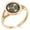 Rose Gold, variant on Stainless Steel Tokugawa Samurai Crest Minimalist Oval Top Polished Statement Signet Ring