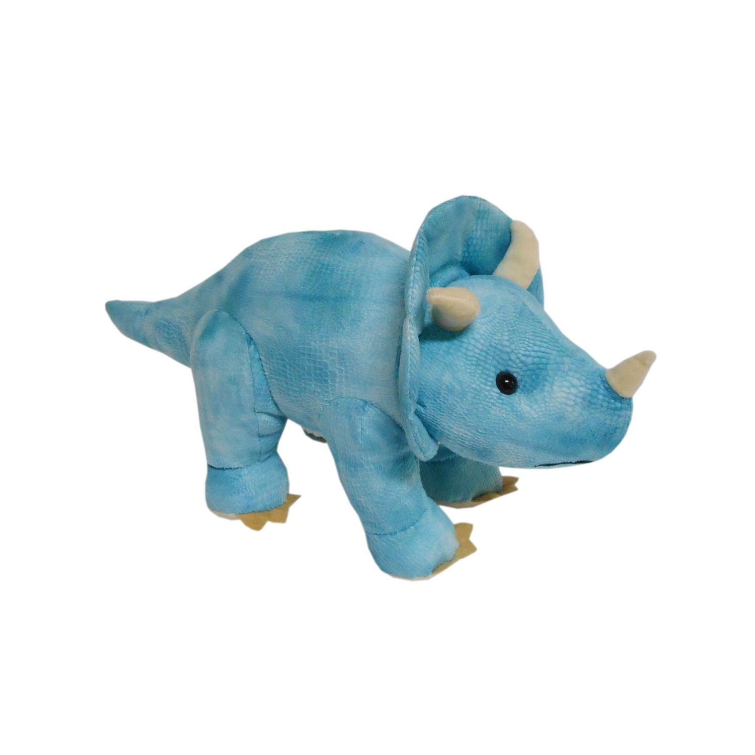 Jouet en peluche Walmart Private Label en forme de tricératops en bleu clair