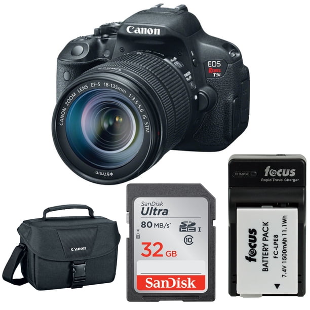Canon EOS Rebel T5i DSLR Camera w/ 18135mm Lens + 32GB