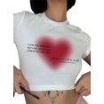 thumbnail image 1 of xiaxaixu T-Shirts à Col Rond Imprimés à Manches Courtes pour Femmes Été Slim Fit Chemises Streetwear, 1 of 10