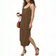 thumbnail image 3 of Vestido Corto para las Mujeres Verano Cuello en V Color Sólido Vestido de Cambio de Manga Corta con Bolsillos, Top de Primavera Casual para el Uso Diario, 3 of 7