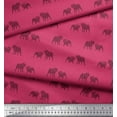 thumbnail image 3 of Soimoi Silk Fabric Bull Dog Print Fabric by The Yard 42 Inch Wide, 3 of 3