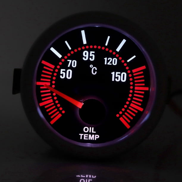 Medidor de temperatura de aceite, medidor de temperatura de aceite universal para automóvil de 2 pulgadas y 52 mm, medidor de temperatura de aceite automático, elegante y moderno