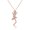 Rose Gold, variant on Rose Gold Plated Cubic Zirconia Pave Gecko Lizard Animal Pendant Lucky Amulet Necklace for Men or Women N1012