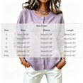 thumbnail image 3 of Womens Floral Cardigan Sweater Long Sleeve Crew Neck Button Down Coat Fashion Comfy Casual Loose Knitted Outwear (M, Purple), 3 of 5
