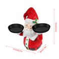 thumbnail image 3 of Christmas Snowman Treats Holder Santa Holding Tray Fruit Bowl Rack Resin Home Party Food Snack Storage Rack, 3 of 8
