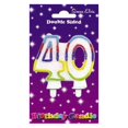 thumbnail image 1 of Simon Elvin Double Sided 40th Birthday Candle (Pack Of 6), 1 of 1