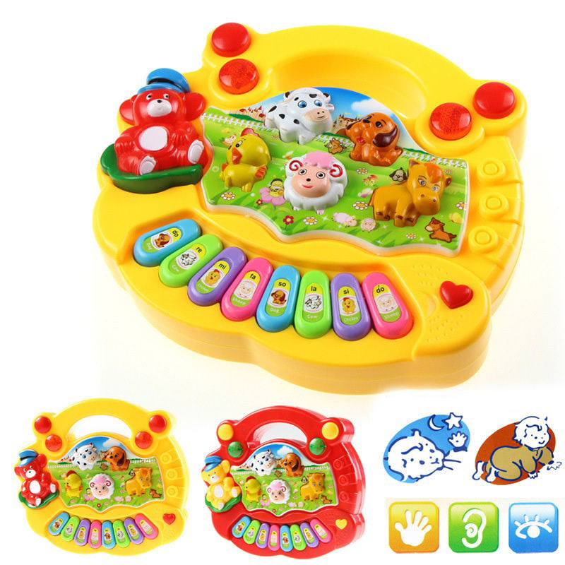 Child Baby Musical Educational Fruit Farm Piano Developmental Music Toy Gifts 