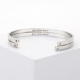 thumbnail image 4 of "You will always be there for me…" Silver Stainless Steel Mother & Daughter Hidden Message Cuff Bracelets Match Mother's Day Gift for Mom Her Gift Set, 4 of 11