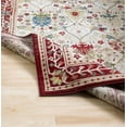 thumbnail image 5 of Hauteloom Goff Boho Floral Living Room Bedroom Multicolor Area Rug - Floral - Bohemian Vintage Look - Oriental Turkish Pattern - White, Beige, Yellow, Red - 5'1" x 7'5", 5 of 9