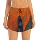 thumbnail image 2 of Balery Orange Net Fishing Boat Pantalones cortos deportivos para mujer con forro y dos bolsillos, elásticos, para entrenamiento, gimnasio, yoga-XX-Large, 2 of 7
