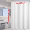 thumbnail image 2 of QUTETN White Grey Polyester Fabric Shower Curtain, Machine Washable, Waterproof Shower Curtain Liner With Hooks, 70.8" × 59", 70.8" × 70.8", 70.8" × 78.7", 2 of 4