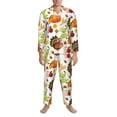 thumbnail image 4 of Bingfone Men'S Pajama Set 2 Piece Loungewear Pjs, Long Sleeve With Pajama Pants-Thanksgiving Turkey, 4 of 9