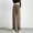 Khaki, variant on Idoravan Women's Fashion Casual Full-Length Loose Pants Solid High Waist Trousers Long Straight Wide Leg Pants