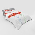 thumbnail image 2 of Ambesonne Birthday Bedding Set 4 Pcs, Granny Party Balloons, Queen, Red Green and Blue, 2 of 2
