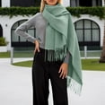 thumbnail image 2 of HNMKIU Soft Winter Scarf For Cozy Thick Wrap Shawl Elegant Neck Warmer Crafted For Casual Home Comfort And Year Round Wear Light Green,One Size, 2 of 5
