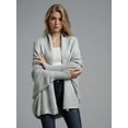 thumbnail image 5 of Women'S - Batwing Cable Knitted Slouchy Oversized Wrap Cardigan Sweater Grey One Size, 5 of 6