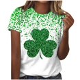 thumbnail image 2 of Puntoco Liquidación de camisetas cortas para mujer, nueva camiseta estampada informal de moda para mujer, camiseta de manga corta con cuello redondo, 2 of 4