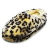 Ladies Plush Leopard Clog