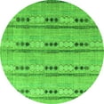 thumbnail image 1 of Ahgly Company Indoor Round Abstract Green Modern Area Rugs, 3' Round, 1 of 4